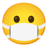 Cara con mascarilla médica - Noto Color Emoji