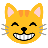 Gato sonriendo con ojos sonrientes - Noto Color Emoji