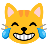 Gato llorando de risa - Noto Color Emoji