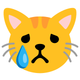 Gato llorando - Noto Color Emoji