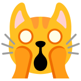 Gato asustado - Noto Color Emoji