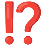 Exclamación e interrogación - Noto Color Emoji