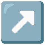 Flecha hacia la esquina superior derecha - Noto Color Emoji