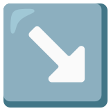 Flecha hacia la esquina inferior derecha - Noto Color Emoji