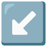 Flecha hacia la esquina inferior izquierda - Noto Color Emoji