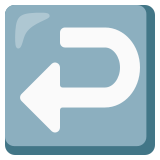 Flecha derecha curvándose a la izquierda - Noto Color Emoji