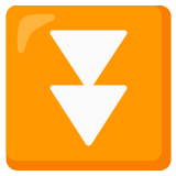 Triángulo doble hacia abajo - Noto Color Emoji