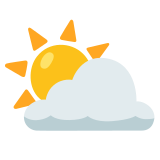 Sol detrás de una nube - Noto Color Emoji