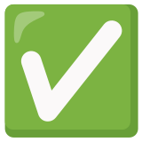 Botón de marca de verificación - Noto Color Emoji