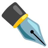 Pluma negra - Noto Color Emoji