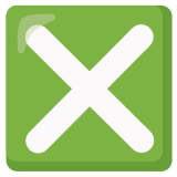 Botón con marca de cruz - Noto Color Emoji