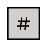 Teclas: # - OpenMoji