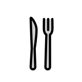 Tenedor y cuchillo - OpenMoji