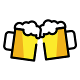 Jarras de cerveza brindando - OpenMoji