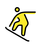 Practicante de snowboard - OpenMoji