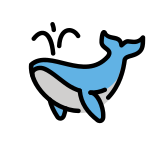 Ballena soltando un chorro - OpenMoji