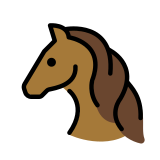 Cara de caballo - OpenMoji