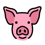 Cara de cerdo - OpenMoji