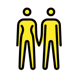 Mujer y hombre de la mano - OpenMoji