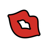 Marca de beso - OpenMoji
