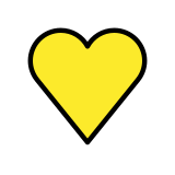 Corazón amarillo - OpenMoji