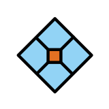 Rombo con pétalo - OpenMoji