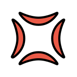 Símbolo de enfado - OpenMoji