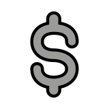 Símbolo de dólar - OpenMoji