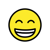 Cara radiante con ojos sonrientes - OpenMoji