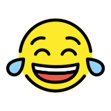 Cara llorando de risa - OpenMoji