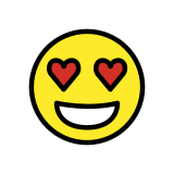 Cara sonriendo con ojos de corazón - OpenMoji