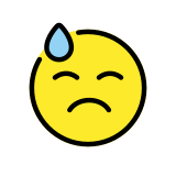 Cara con sudor frío - OpenMoji