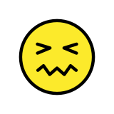 Cara de frustración - OpenMoji