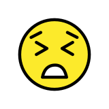 Cara desesperada - OpenMoji