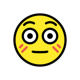 Cara sonrojada - OpenMoji