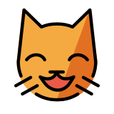 Gato sonriendo con ojos sonrientes - OpenMoji
