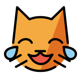 Gato llorando de risa - OpenMoji