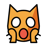 Gato asustado - OpenMoji