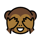 Mono con los ojos tapados - OpenMoji