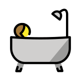 Persona en la bañera - OpenMoji