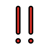 Exclamación doble - OpenMoji