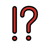 Exclamación e interrogación - OpenMoji