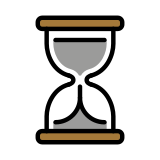 Reloj de arena con tiempo - OpenMoji