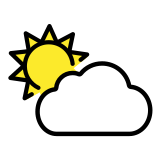 Sol detrás de una nube - OpenMoji