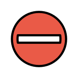 Dirección prohibida - OpenMoji