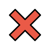 Marca de cruz - OpenMoji