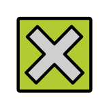 Botón con marca de cruz - OpenMoji