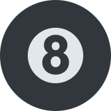 Bola negra de billar - Twitter / X