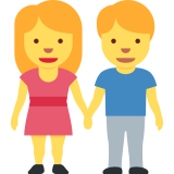 Mujer y hombre de la mano - Twitter / X