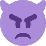 Cara enfadada con cuernos - Twitter / X